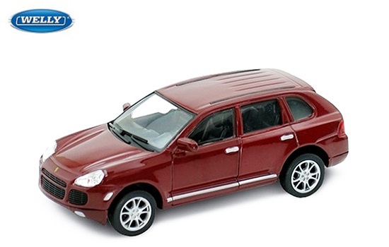Welly 1/18 Porsche Cayenne Turbo 2006 Plum Red